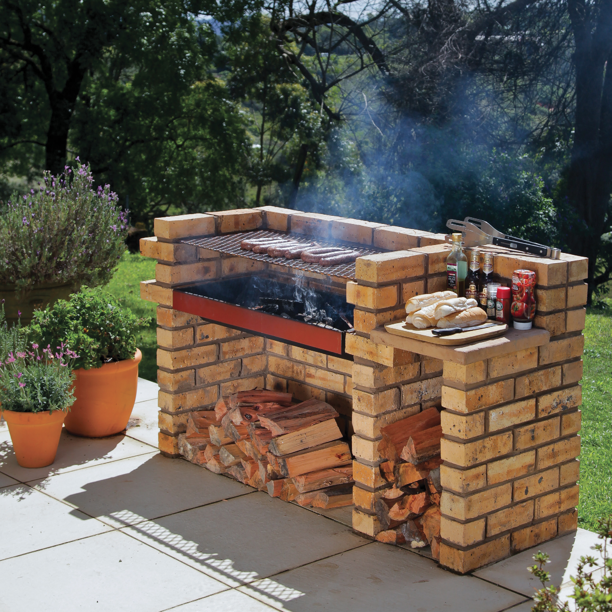 Built in braai areas